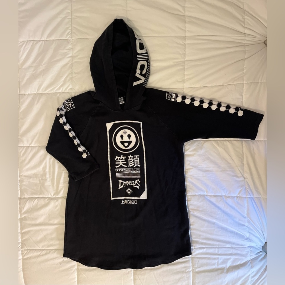 Damascus Women’s Hooded Shirt/micro dress Cyber Raver Neo Goth